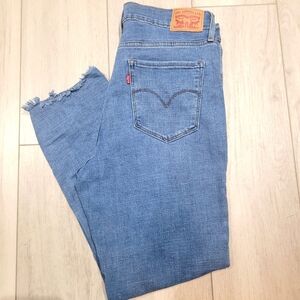 Levi's Hi rise straight crop